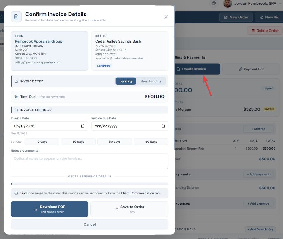 Billing & invoicing preview